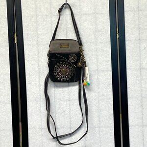 Chala Vegan Suede Mandala Stud Convertible 2 Strap Small Bag Pouch NWT